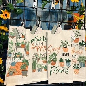 New Trueliving Set of 4 Plant Lady Decorative Kitchen Towels